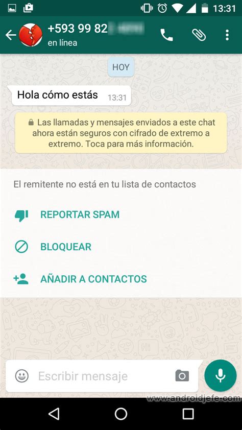 Cómo bloquear número en WhatsApp incluso desconocido Android Jefe