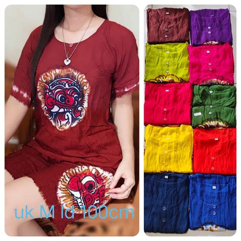 Jual Setelan Baju Bali Barong Celana Pendek Size S M L Xl Xxl Bahan