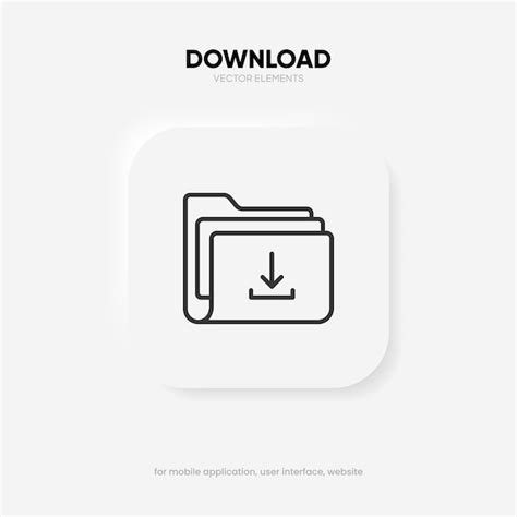 N De Icono De Descarga M Nimo Plano Icono De Carpeta Icono De Carga