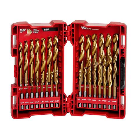 Milwaukee Tool Shockwave Impact Duty Titanium Drill Bit Set 29 Piece