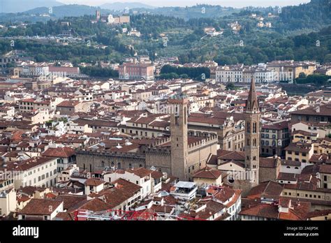 Palazzo Del Bargello And Badia Fiorentina In Historic Centre Of