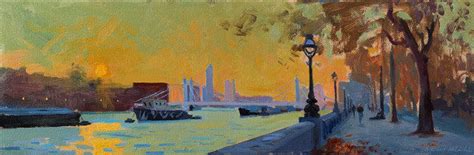 Daisy Sims Hilditch Autumn Evening On The Embankment Portland Gallery