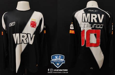 Camisa Do Vasco Oficial I Reebok Manga Longa Edmundo Gg