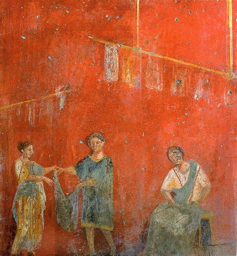 Roman Fresco From The Fullonica Of Veranius Hypsaeus In Pompeii