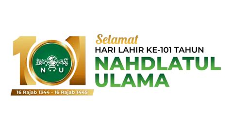 Logotipo Oficial Dos 101 Anos De Harlah Nu 2024 Nahdlatul Ulama Vetor