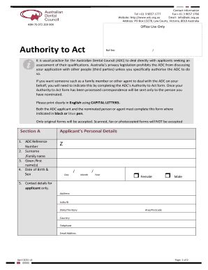 Fillable Online Adc Org Authority To Bact Formb Adc Org Fax Email