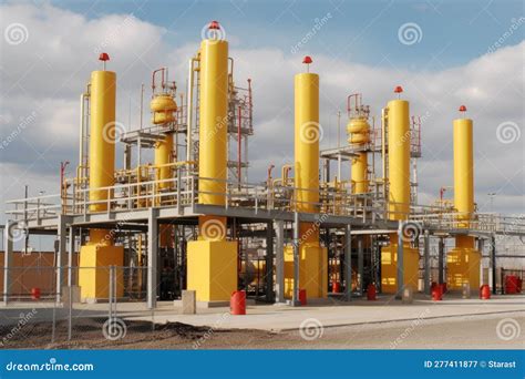 Oil Storage Tanks Storage Facility Reservoirs Royalty Free Stock