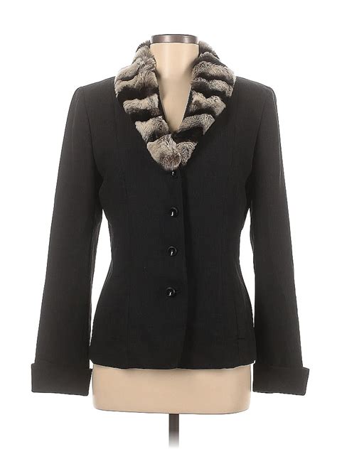 Dana Buchman Solid Black Wool Blazer Size Off Thredup