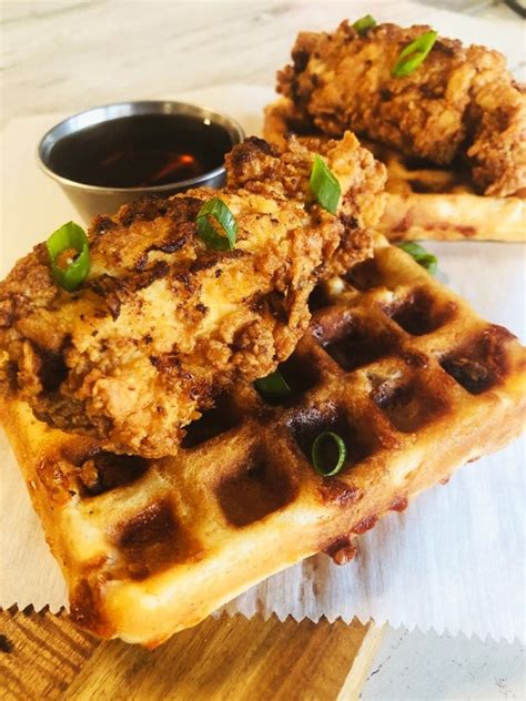 Chicken And Cheddar Bacon Waffles Cooks Well With Others