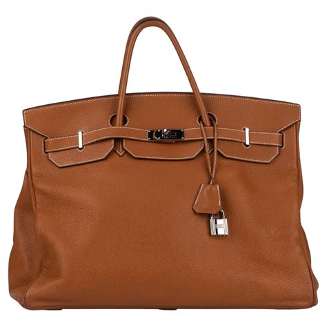 Hermès Birkin 50 Gold Palladium Unisex For Sale at 1stDibs