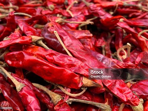 The Focus Image Of Dried Red Chili Background Stock Photo Download