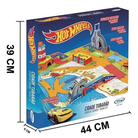 Pista Cidade Hot Wheels Tubarão Em Madeira Playset 101 Peças Xalingo em Promoção na Americanas