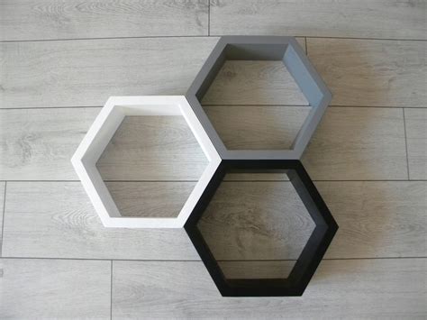 SOSNOWA PÓŁKA PLASTER MIODU HEXAGON ZESTAW 3 SZT 123 Cena Opinie