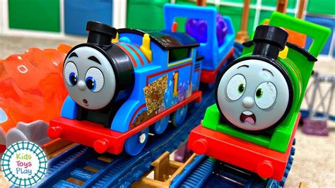 Thomas & Friends All Engines Go Crystal Caves and Trains Mega Set - YouTube