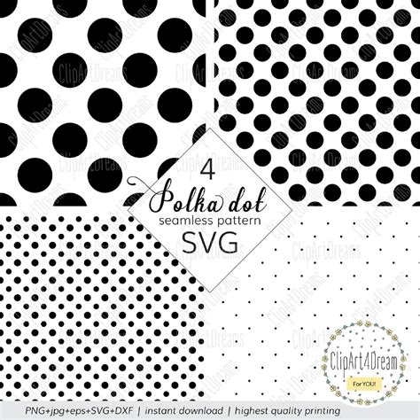 Polka Dot Pattern SVG Seamless Polka Dot Pattern Svg Patterns Polka