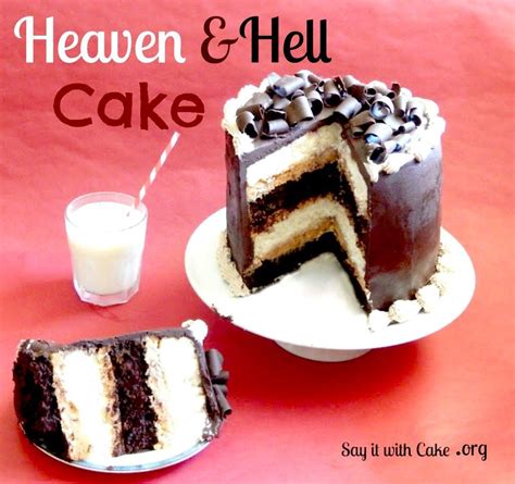 Heaven And Hell Cake Say It With Cake Cake Desserts Cupcake Cakes