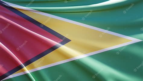 Premium Photo 3d Illustration Of Guyana Flag On Wavy Fabric