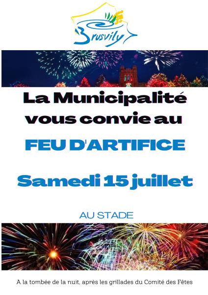 Feu D Artifice Actualit S Commune De Brusvily