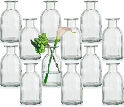 Amazon de Glasseam Kleine Vasen Set Glasvase 12 Stück Mini Blumenvase