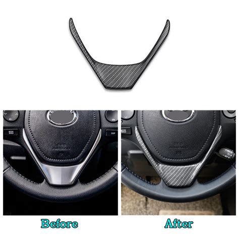 Carbon Fiber Color Steering Wheel Frame Decorator Cover For Corolla