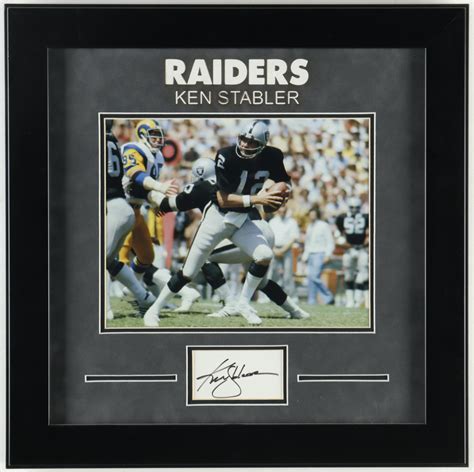 Ken Stabler Signed Custom Framed Photo JSA Pristine Auction