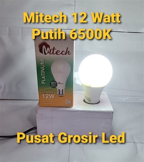 Jual Lampu Led Mitech W Watt Sni Bergaransi Tahun Cahaya Putih