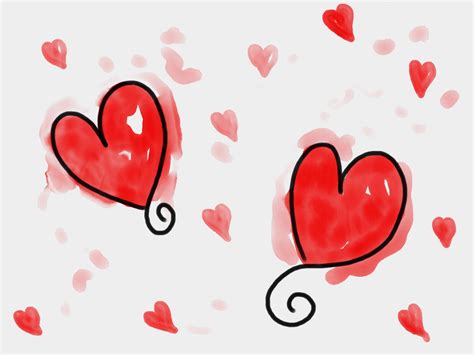 Watercolour Hearts Free Stock Photo - Public Domain Pictures