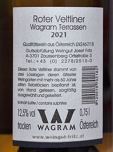 Wein Und Mehr Info Roter Veltliner Wagram Terrassen Weingut