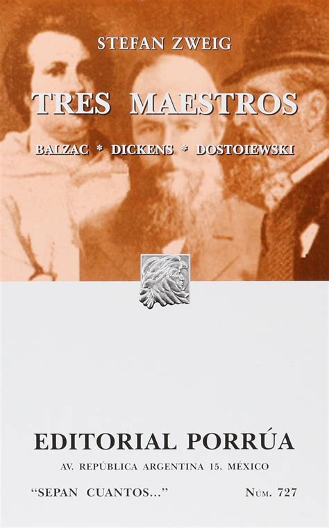 Tres Maestros Portada Puede Variar Sepan Cuantos Stefan Zweig