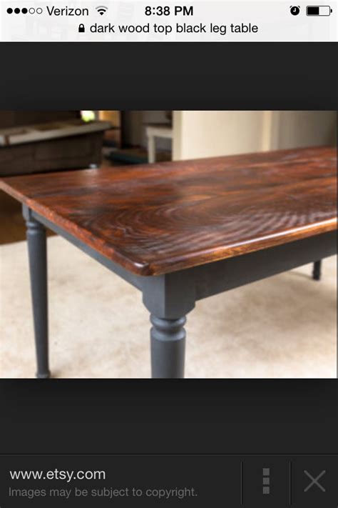 Black Table Top With Wood Legs - dsullana.com