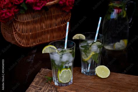 Summer Infused Water With Lemon Lime And Mint Refreshing Diet Detox