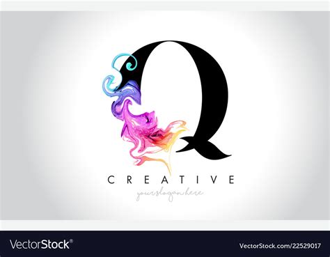 Q Vibrant Creative Leter Logo Design Royalty Free Vector