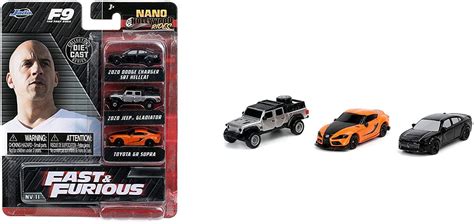 "Fast & Furious 9" (2021) Movie 3 piece Set "Nano Hollywood Rides" Series Diecast Model Cars by ...