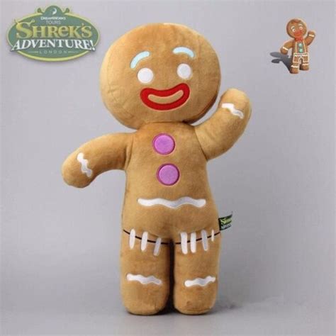 45CM Shrek Adventure Gingerbread Man Gingy Plush Toy Soft Stuffed