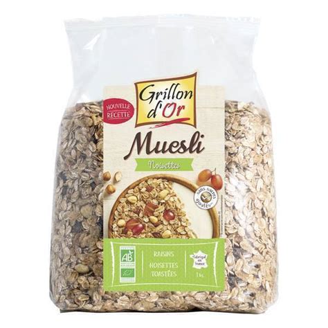 Muesli Familial Noisettes 1kg Grillon D Or Acheter Sur Greenweez