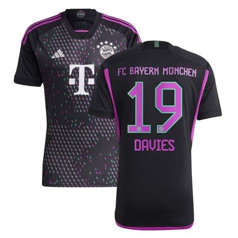 Alphonso Davies Bayern Munich Shirt Away Player Jersey Black