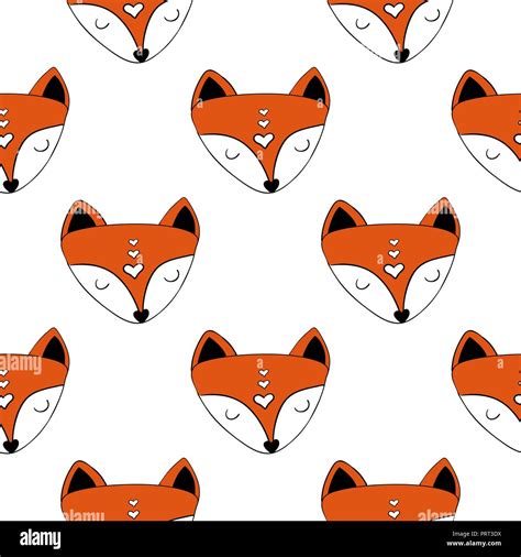 Seamless Of Scandinavian Foxes Stock Vector Image And Art Alamy