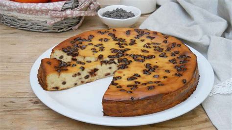 Gâteau à La Ricotta à La Confiture Dorange Et Aux Pépites De Chocolat