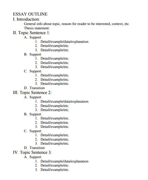 10 Sample Research Paper Outline Templates To Download Sample Templates