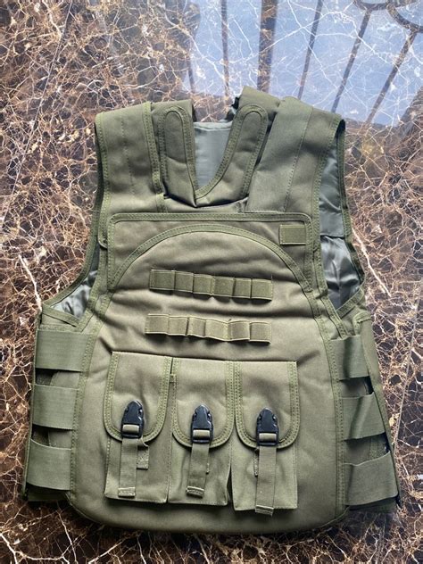 760 Rompi Pelindung Airsoft Gun Tactical Vest Combat Hijau Army