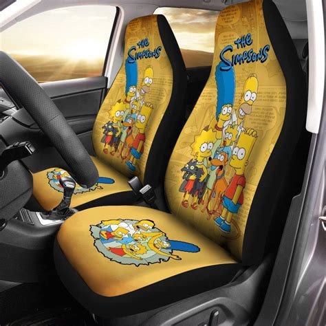 Animefansite Familia The Simpson Comic Car Seat Covers Animefansite