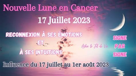 Nouvelle Lune En Cancer Du Juillet Au Er Ao T Guidance