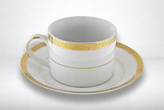 Gold Rimmed Cup And Saucer Set Sophisticated Settings