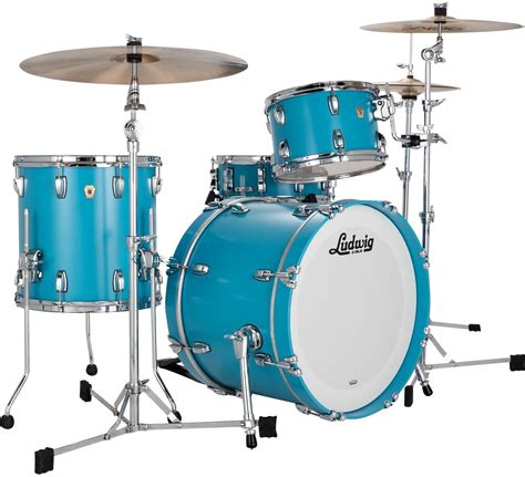 Ludwig Classic Maple Downbeat 20 3 Piece Shell Pack Heritage Blue Classic Piecings Blue