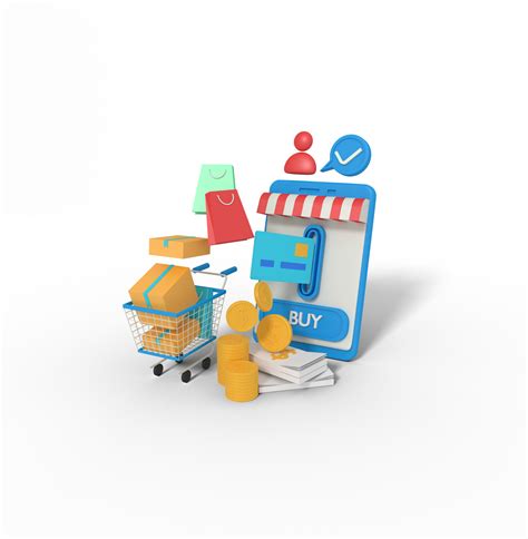 3d Illustration Of Online Shop App On Mobile 10986663 PNG