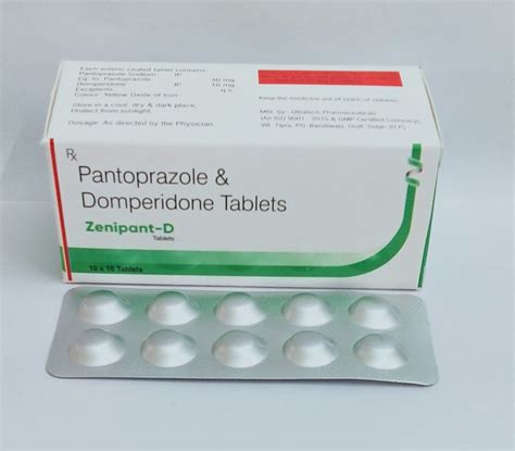 Pantoprazole 40 Mg Domperidone 10 Mg Tablet Prescription Packaging