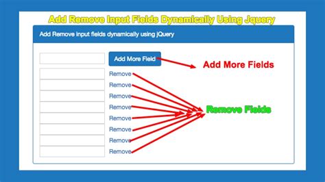 Add Remove Multiple Input Fields Dynamically With Jquery Youtube