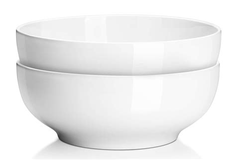 Dowan 2 Packs Large Serving Bowls 28 Quart Salad Bowls Big Porcelain Pasta Bowl Set Sturdy