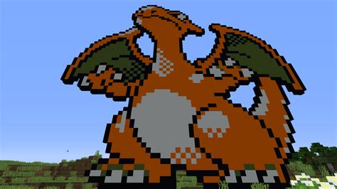 Pixel Art Charizard Sprite Minecraft Map