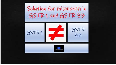 Solution For Mismatch In Gstr 1 And Gstr 3b Financepost